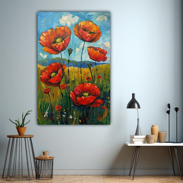Red Poppies Oil Painting